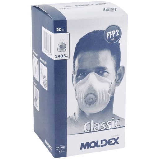 Moldex Klassiker 240515 Finom por ellen védő maszk szeleppel FFP2 D 20 db EN 149:2001, EN 149:2009 DIN 149:2001, DIN 149:2009