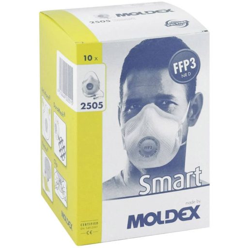 Moldex Smart 250501 Finom por ellen védő maszk szeleppel FFP3 D 10 db EN 149:2001, EN 149:2009 DIN 149:2001, DIN 149:2009