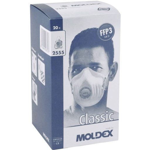 Moldex Klassiker 255501 Finom por ellen védő maszk szeleppel FFP3 D 20 db EN 149:2001, EN 149:2009 DIN 149:2001, DIN 149:2009