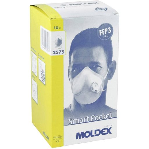 Moldex Smart Pocket 257501 Finom por ellen védő maszk szeleppel FFP3 D 10 db EN 149:2001, EN 149:2009 DIN 149:2001, DIN 149:2009