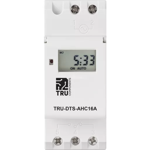 TRU COMPONENTS TRU-DTS-AHC16A Központi vezérlés Üzemi feszültség: 230 V/AC 1 váltó 16 A 250 V/AC Heti program