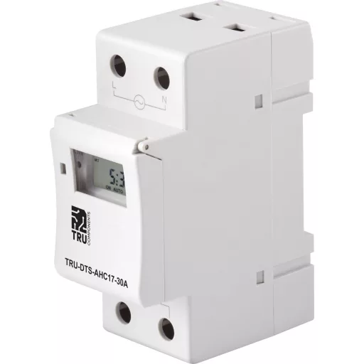 TRU COMPONENTS TRU-DTS-AHC17-30A Időkapcsoló óra kalapsínhez Üzemi feszültség: 230 V/AC 1 váltó 30 A 250 V/AC Heti program