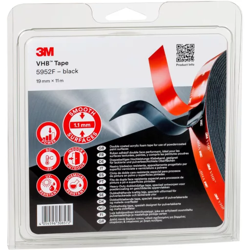 3M 5952F/IPS Ragasztószalag Fekete (H x Sz) 11 m x 19 mm 1 db