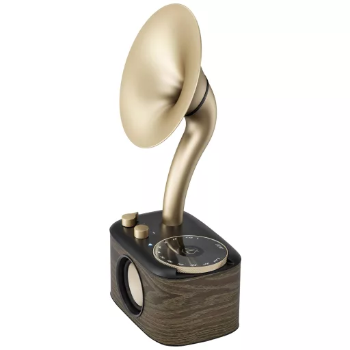 Sangean WR-45X Gold Asztali rádió URH AUX, Bluetooth® Újratölthető Fekete, Arany