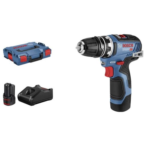 Bosch Professional GSR 12V-35 FC 06019H3001 Akkus fúrócsavarozó 12 V Lítiumion 2. akkuval, Töltővel, Hordtáskával
