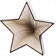   Hellum 522846 LED-es karácsonyi csillag Melegfehér LED Króm 3D-hatású, Infinity hatással, időzítővel, Tükörrel, Állítható vagy felakasztható