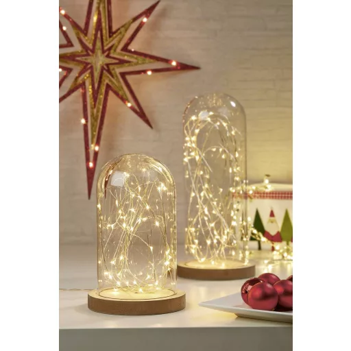 Hellum 523713 Dekorációs világítás LED Melegfehér Átlátszó, Fa