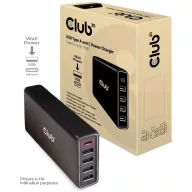   club3D Club 3D CAC-1903 - Netzteil - AC 100-110/240 V USB-s töltőállomás 111 W 4x USB-C®, 1x USB-A Power Delivery Fekete Beltér
