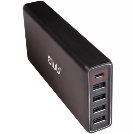 club3D Club 3D CAC-1903 - Netzteil - AC 100-110/240 V USB-s töltőállomás 111 W 4x USB-C®, 1x USB-A Power Delivery Fekete Beltér