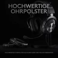   Logitech Gaming G Pro X Over Ear headset Vezetékes 7.1 Surround Fekete mikrofon zajelnyomás, Noise Cancelling Hangerő szabályozás, Mikrofon némítás Gamer