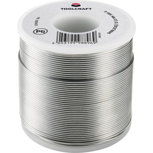 Ólommentes forrasztóón Sn99,3Cu0,7 500 g Ø 1 mm, Toolcraft TO-6481269