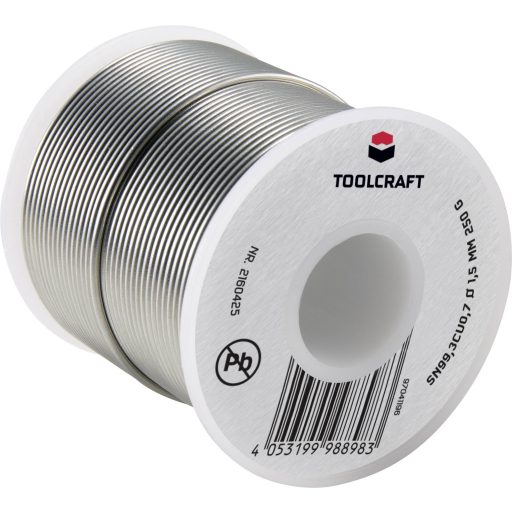 TOOLCRAFT Forrasztóón, ólommentes Tekercs Sn99,3Cu0,7 ROL1 250 g 1.5 mm