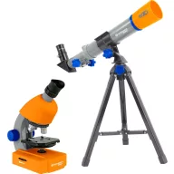   Bresser Optik Junior Teleskop & Mikroskop-Set Lencsés teleszkóp Azimutális Akromatikus Nagyítás 20 - 32 x