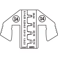   TOOLCRAFT PLE-0I4 Krimpelő betétek Laposdugasz Keresztmetszet: 0.1 - 2.5 mm² Alkalmas márka: TOOLCRAFT PZ-500