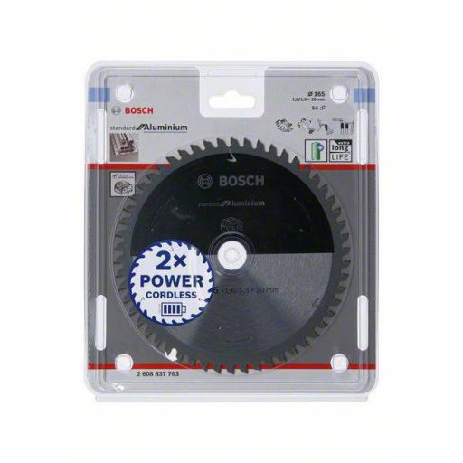 Bosch Accessories Bosch Power Tools 2608837763 Körfűrészlap 165 x 20 mm Fogak száma (collonként): 54 1 db