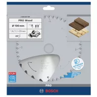   Bosch Accessories 2608837704 2608837704 Keményfém körfűrészlap 190 x 20 mm Fogak száma (collonként): 24 1 db