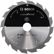  Bosch Accessories Bosch Power Tools 2608837706 Keményfém körfűrészlap 190 x 30 mm Fogak száma (collonként): 16 1 db