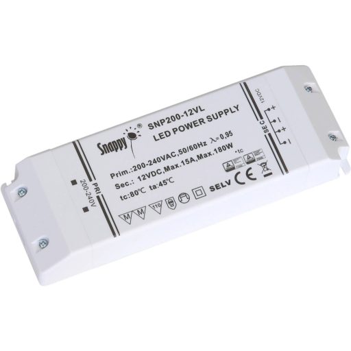 Dehner Elektronik LED 12V200W-MM-EU LED transzformátor, LED meghajtó Állandó feszültségű 200 W 15 A 12 V/DC Bútorhoz alkalmas 1 db