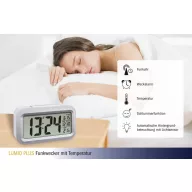   TFA Dostmann 60.2553.02 Rádiójel vezérlésű Ébresztőóra Ezüst, Fehér Riasztási idők 1