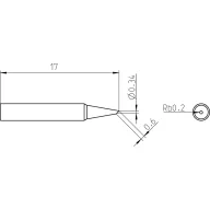   Weller RTP 004 B Forrasztóhegy Ferdén levágott Hegy méret 0.4 mm Csúcs hossza 17 mm Tartalom, tartalmi egységek rendelésenként 1 db