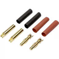   Reely RE-6534192 Akku dugó, Akku alj 4 mm aranyozott 40 pár