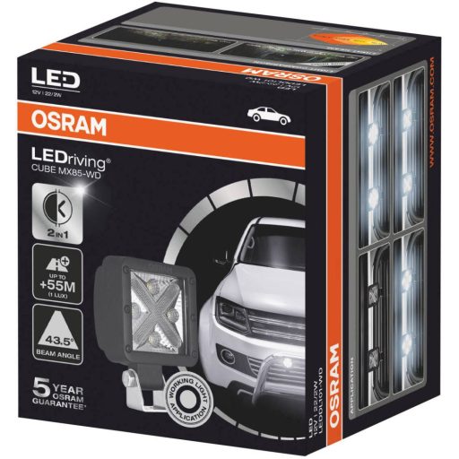 Osram Automotive Munkafényszóró 12 V LEDriving CUBE MX85-WD LEDDL101-WD Széles közeli mező világítás (Sz x Ma x Mé) 57 x 85 x 121.5 mm 1250 lm 6000 K
