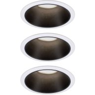   Paulmann 93402 Cole Coin Beépíthető lámpa 3 részes készlet LED 6 W Fehér, Fekete