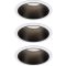 Paulmann 93402 Cole Coin Beépíthető lámpa 3 részes készlet LED 6 W Fehér, Fekete