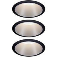  Paulmann 93408 Cole Coin Beépíthető lámpa 3 részes készlet LED 18 W Fekete, Ezüst