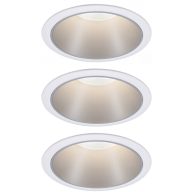   Paulmann 93410 Cole Coin Beépíthető lámpa 3 részes készlet LED 6 W Fehér, Ezüst
