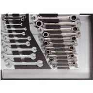   Gedore RED 3301687 R22350006 Gyűrűs villáskulcs készlet Kulcsszélesség (metrikus) 07 - 29 mm