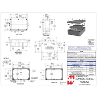   Hammond Electronics 1555 PC 1555XA2GY Univerzális műszerdobozok Polikarbonát Szürke 1 db