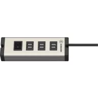   Ehmann USB Multilader 6-Port 6,3 A USB-s töltőállomás 6x USB-A Power Delivery Alumínium, Fekete Beltér