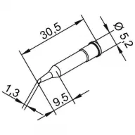   Ersa 0102WDLF35 Forrasztóhegy Gömbölyű Hegy méret 3.50 mm Tartalom, tartalmi egységek rendelésenként 1 db