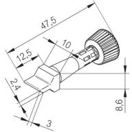   Ersa 0102ZDLF100 Forrasztóhegy Hegy méret 150 mm Tartalom, tartalmi egységek rendelésenként 1 db