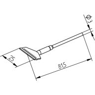   Ersa 0452FDLF250/SB Kiforrasztó hegy Hegy méret 25 mm Tartalom, tartalmi egységek rendelésenként 1 db