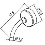   Ersa 0472DR Hőlégfúvó dűzni Hegy méret 1.70 mm Csúcs hossza 17.50 mm Tartalom, tartalmi egységek rendelésenként 1 db