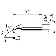   Ersa 0832HD Forrasztóhegy Különleges forma, penge alakú Hegy méret 2.50 mm Tartalom, tartalmi egységek rendelésenként 1 db