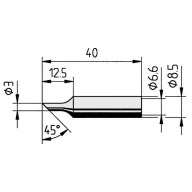   Ersa 0832TDLF Forrasztóhegy Ferdén levágott Hegy méret 3 mm Tartalom, tartalmi egységek rendelésenként 1 db