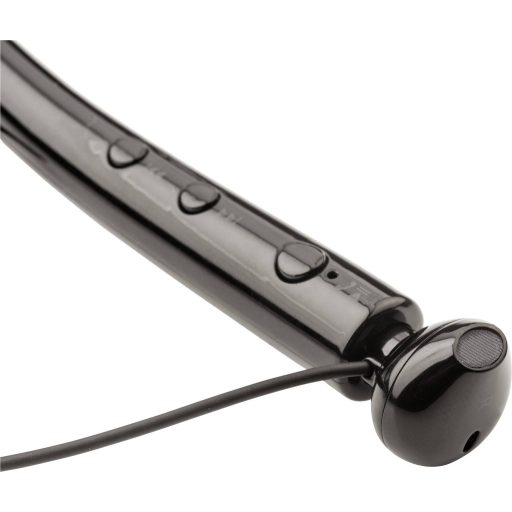 Tie Studio TQ14 Sport In Ear headset Bluetooth® Fekete Nyakpánt, Izzadásálló, Hangerő szabályozás