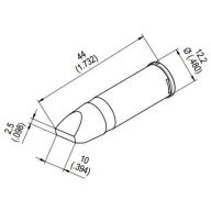   Ersa 0242CDLF100 Forrasztóhegy Véső forma Hegy méret 10 mm Tartalom, tartalmi egységek rendelésenként 1 db