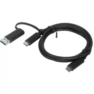   Lenovo USB kábel USB 3.2 Gen1 (USB 3.0 / USB 3.1 Gen1) USB-A dugó, USB-C® dugó 1.00 m Többszínű 4X90U90618