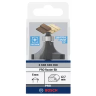   Kerek maró 6 mm, R1 12,7 mm, M 38,1 mm, H 18,6 mm, G 60 mm Bosch Accessories 2608628458