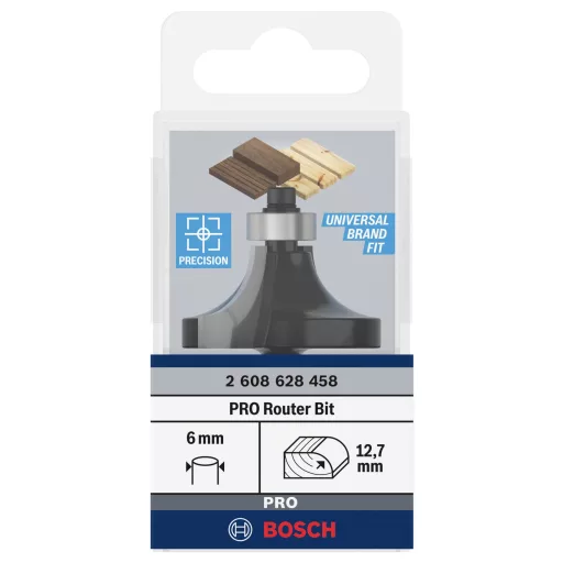Kerek maró 6 mm, R1 12,7 mm, M 38,1 mm, H 18,6 mm, G 60 mm Bosch Accessories 2608628458