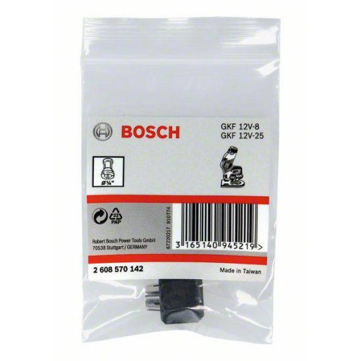 Bosch Accessories 2608570142 2608570142 Hüvelyanyával ellátott hüvely, 1/4 hüvelyk, Bosch peremes marógéphez 1 db