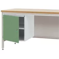   Manuflex ZB4973.6011 Háztartó ALU munkaasztalokhoz, használható magasság 500 mm, bal oldali ajtópánttal, 800 mm asztalmélységhez