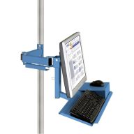   Manuflex ZB8286.5012 Normál monitor-támogatás a CANTOLAB és az ALU számára billentyűzet és egér felülettel, VESA adapter 100 mm-rel