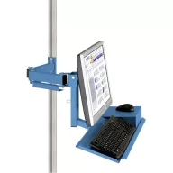   Manuflex ZB8286.5012 Normál monitor-támogatás a CANTOLAB és az ALU számára billentyűzet és egér felülettel, VESA adapter 100 mm-rel
