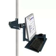   Manuflex ZB8286.7016 Normál monitor-támogatás a CANTOLAB és az ALU számára billentyűzet és egér felülettel, VESA adapter 100 mm-rel