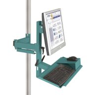   Manuflex ZB8287.5021 Ergonómikus monitor támogatás a CANTOLAB és az ALU számára billentyűzettel és egérfelülettel, VESA adapter 75 mm-rel